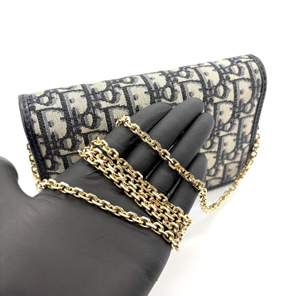 Christian Dior 30 Montaigne 2-in-1 Oblique Canvas, Beige, Canvas, Clutch