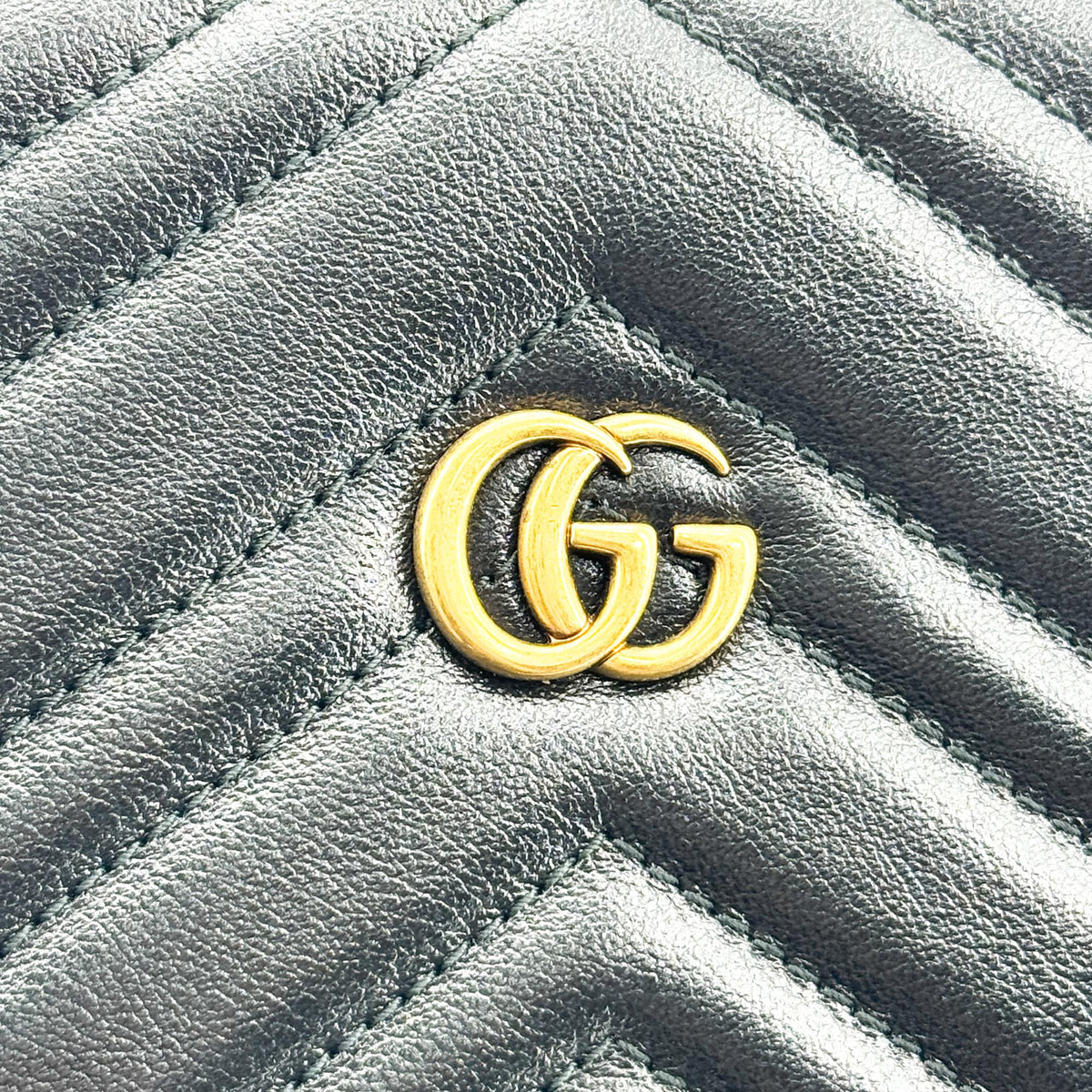 Gucci GG Marmont Accordion Matelasse Leather, Black, Leather, Shoulder Bag