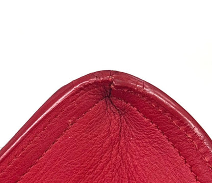 Saint Laurent Classic Y Cabas Leather, Red, Leather, Tote Bag