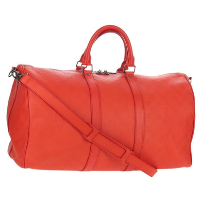 Louis Vuitton Keepall Bandouliere Damier Infini Leather, Red, Leather, Travel Bag
