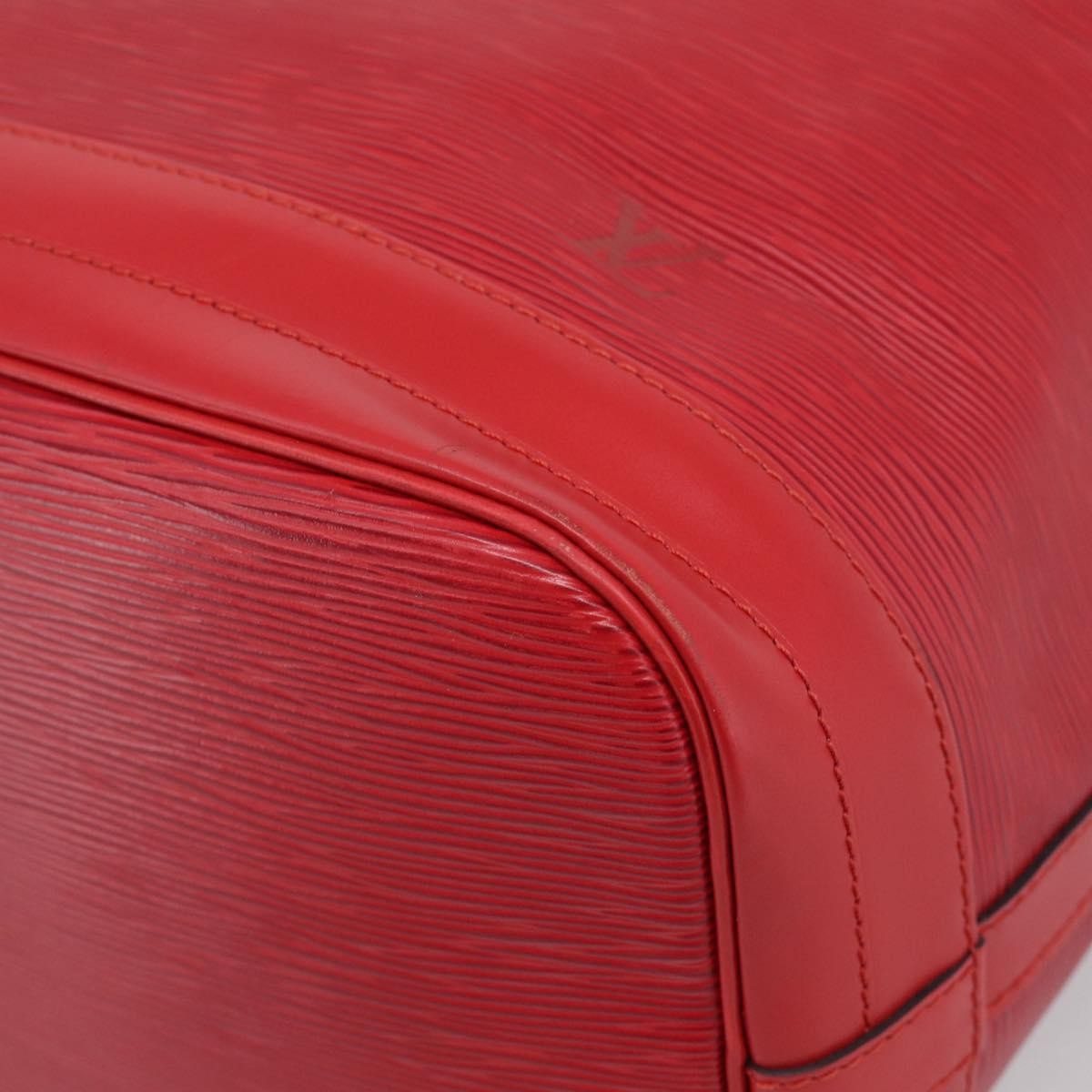Louis Vuitton Petit Noe Epi Leather, Red, Leather, Handbag