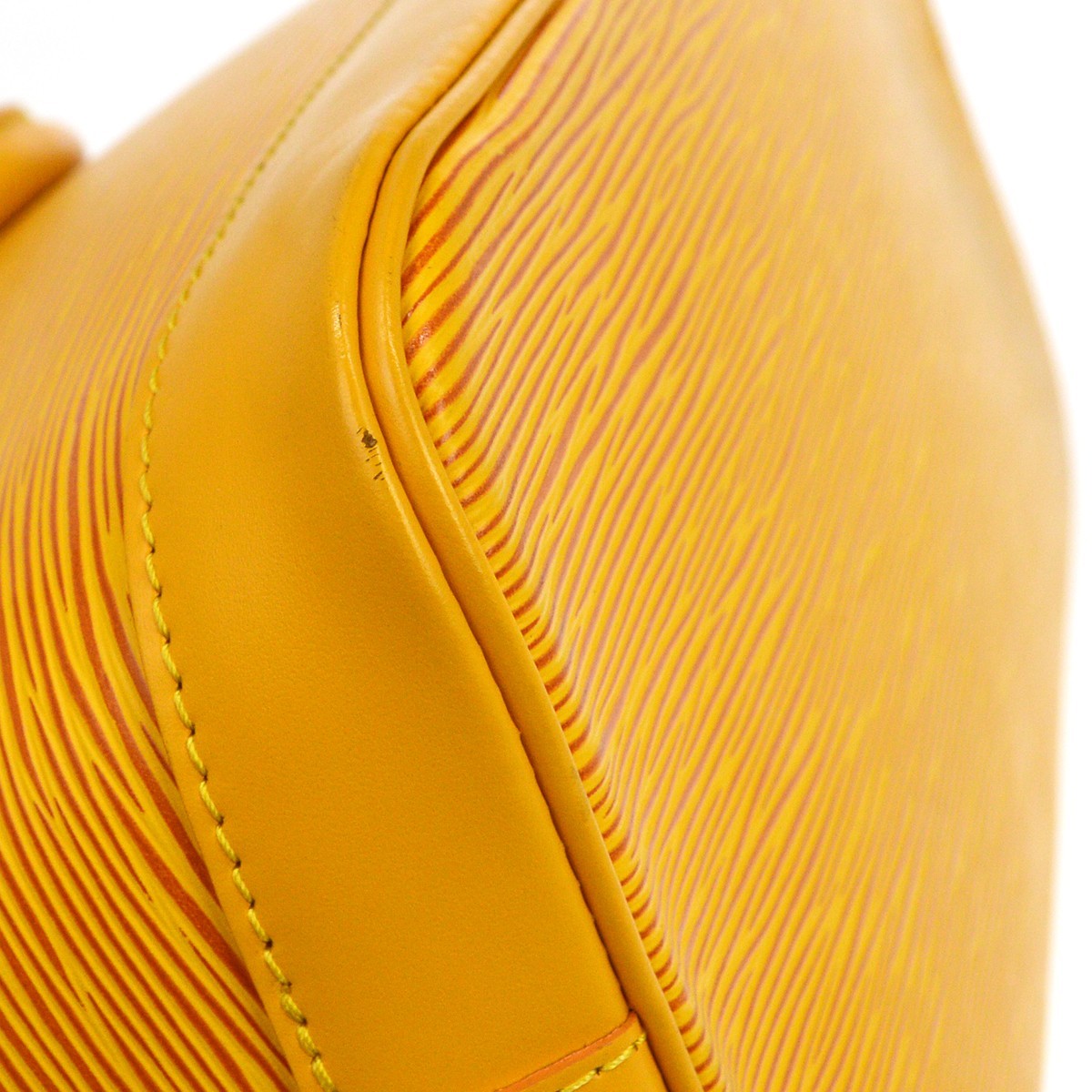 Louis Vuitton Alma Handbag Epi Leather, Yellow, Leather, Handbag