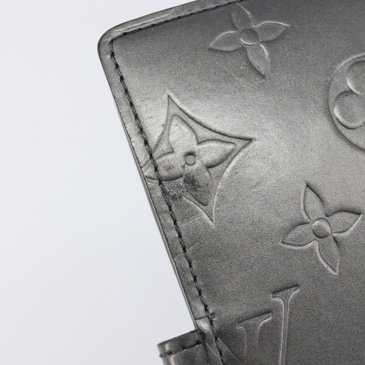 Louis Vuitton Agenda Cover Patent Leather, Black, Canvas, Wallet