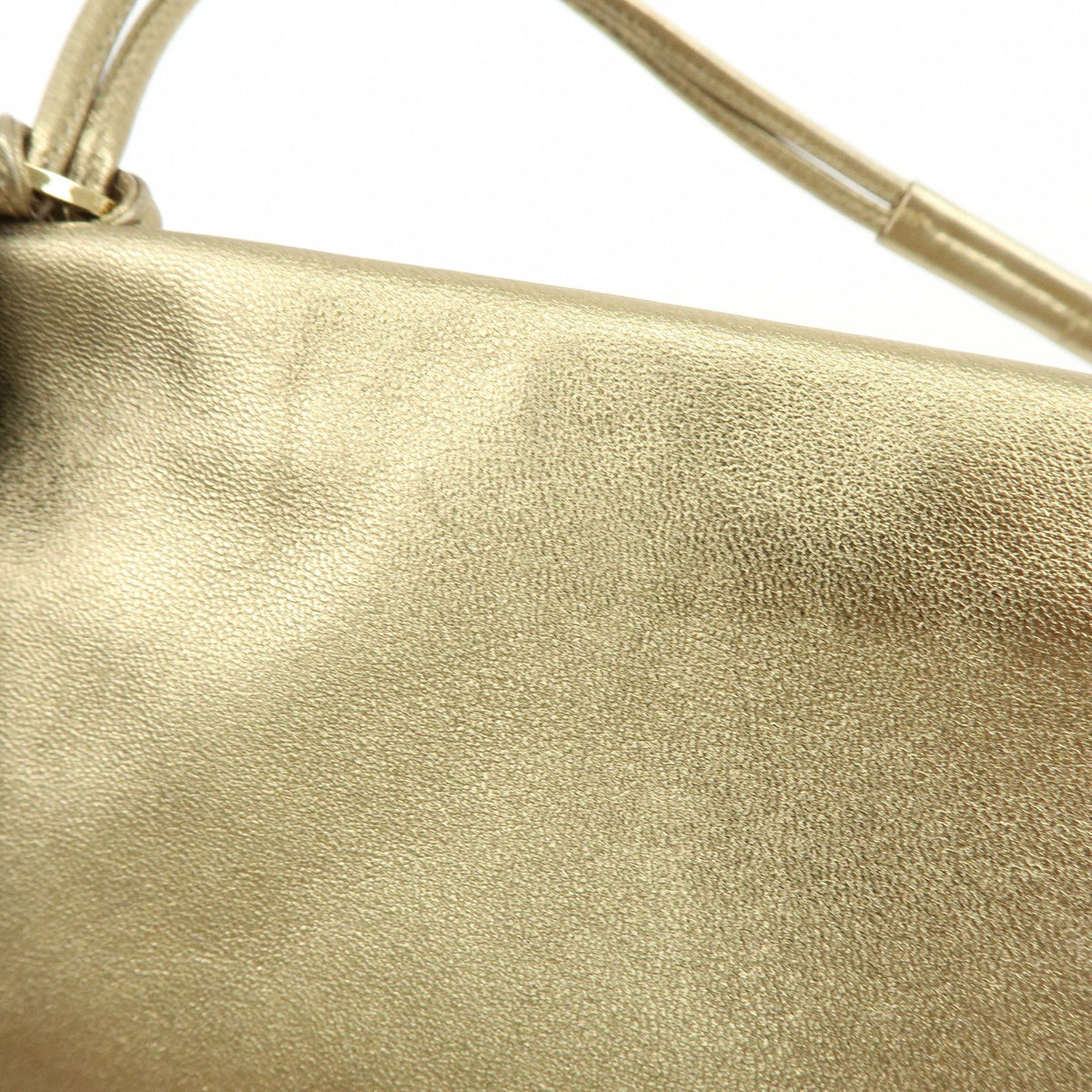 Salvatore Ferragamo Gancini Leather, Gold, Leather, Crossbody Bag