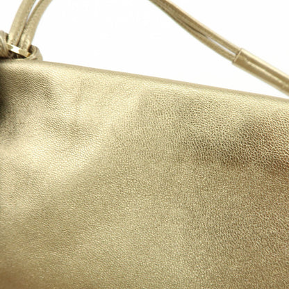 Salvatore Ferragamo Gancini Leather, Gold, Leather, Crossbody Bag