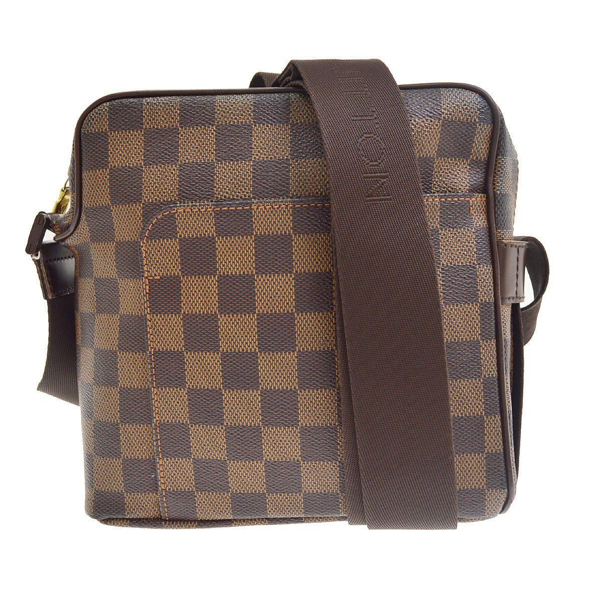 Louis Vuitton Olav Damier Ebene, Brown, Canvas, Shoulder Bag