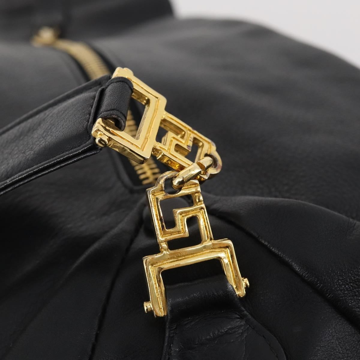 Versace Vintage Leather, Black, Leather, Shoulder Bag