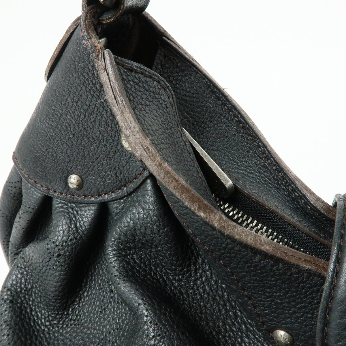 Louis Vuitton Solar Mahina Leather, Black, Leather, Handbag
