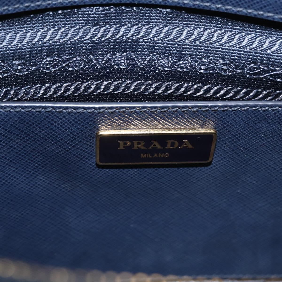 Prada Promenade Saffiano Leather, Navy, Leather, Handbag