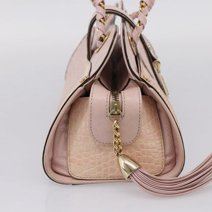 Versace Vintage Tote Leather, Pink, Leather, Tote Bag
