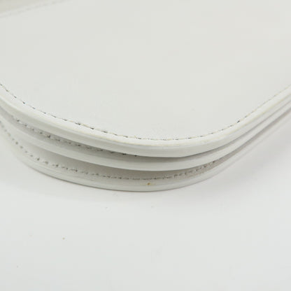 Burberry Olympia Flap Leather, White, Leather, Handbag