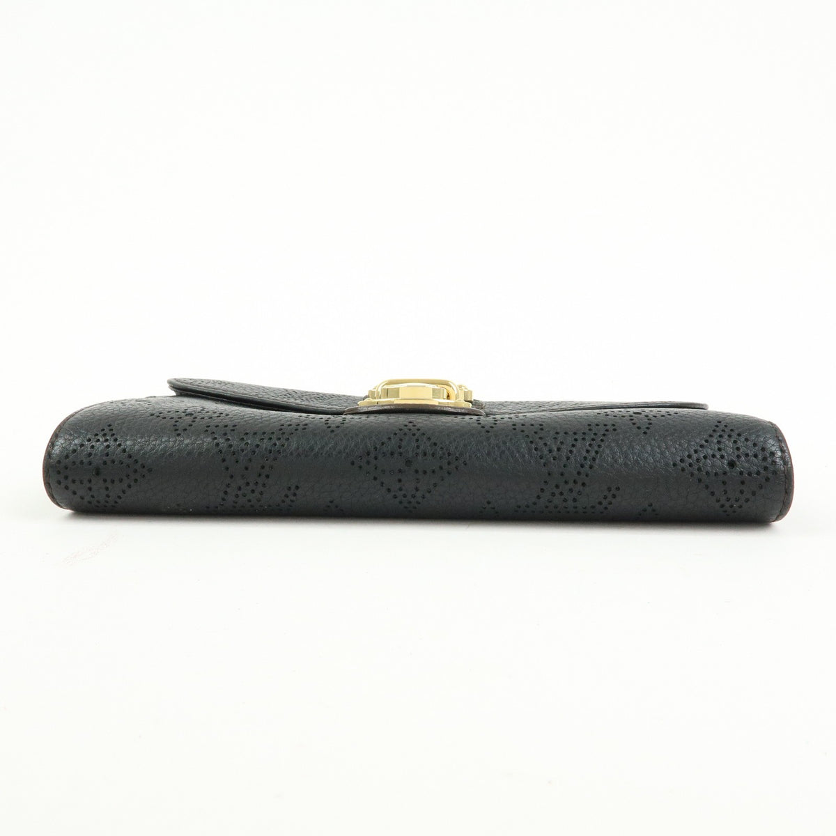 Louis Vuitton Amelia Mahina Leather, Black, Leather, Wallet