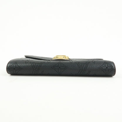Louis Vuitton Amelia Mahina Leather, Black, Leather, Wallet
