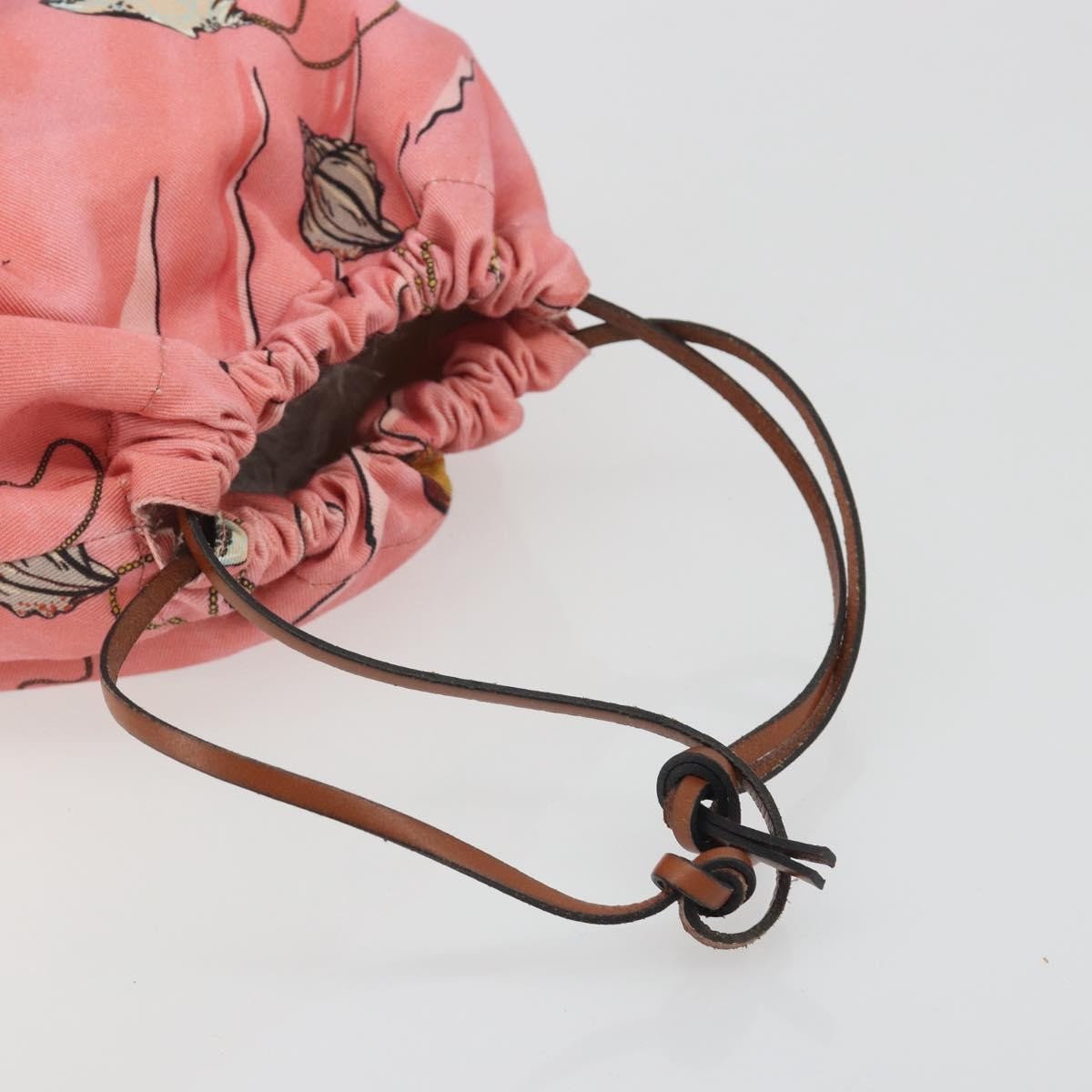 Loewe Paula Drawstring Printed Canvas, Pink, Canvas, Clutch