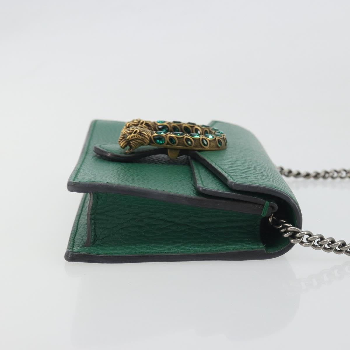 Gucci Dionysus Leather, Green, Leather, Shoulder Bag