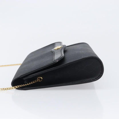 Christian Dior Vintage Honeycomb chain Canvas, Black, Canvas, Shoulder Bag