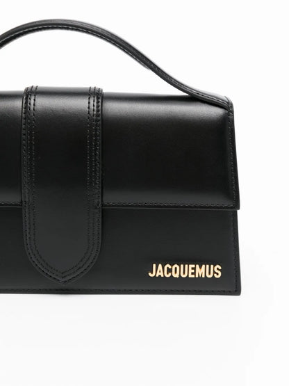 Jacquemus Le Grand Bambino Flap Bag Leather, BLACK, LEATHER, Handbag