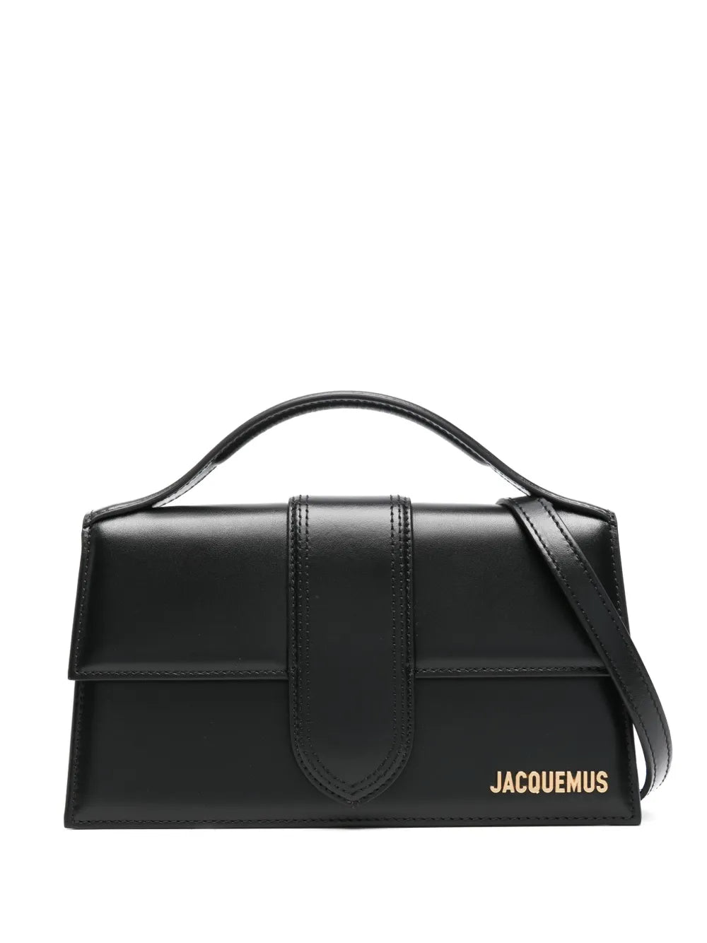 Jacquemus Le Grand Bambino Flap Bag Leather, BLACK, LEATHER, Handbag