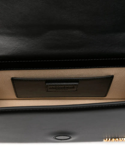 Jacquemus Le Bambino Top Handle Flap Bag Leather, BLACK, LEATHER, Handbag