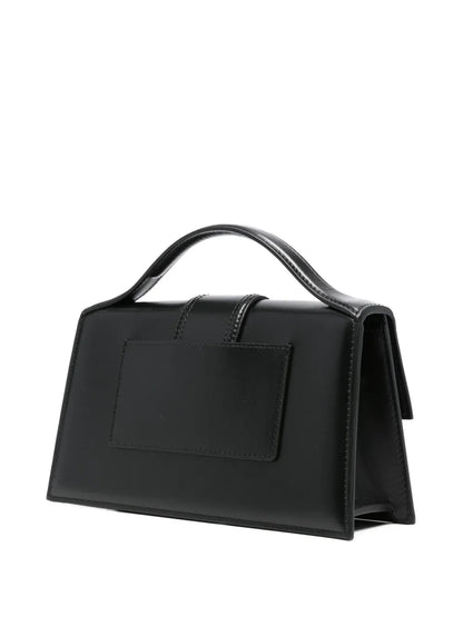 Jacquemus Le Grand Bambino Flap Bag Leather, BLACK, LEATHER, Handbag