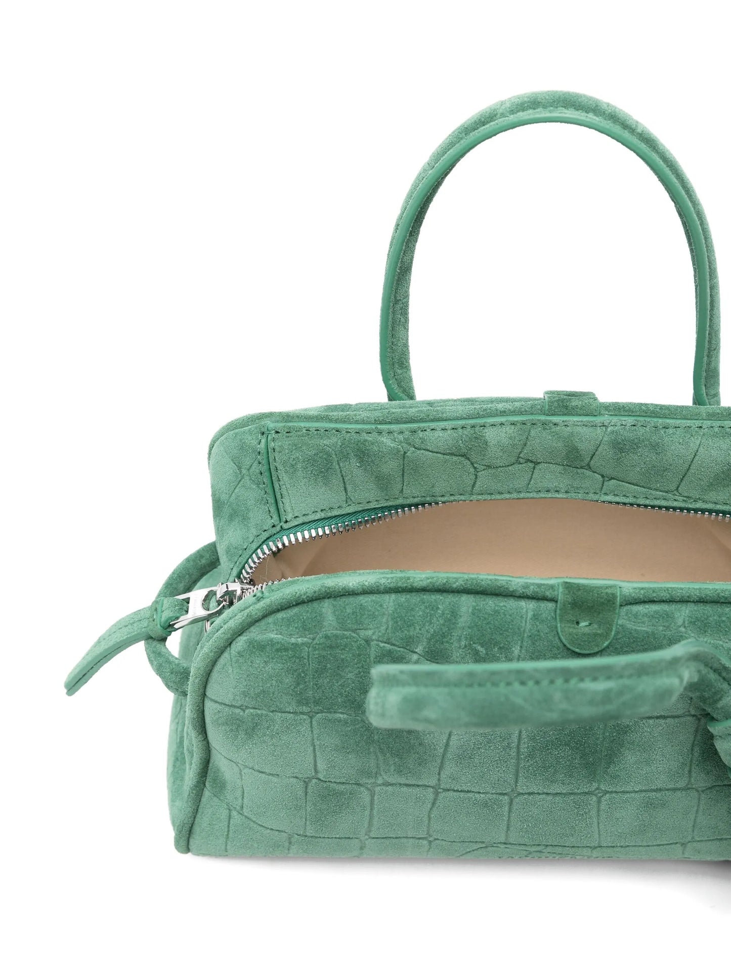 Jacquemus Le Petit Turismo Suede, GREEN, SUEDE, Handbag