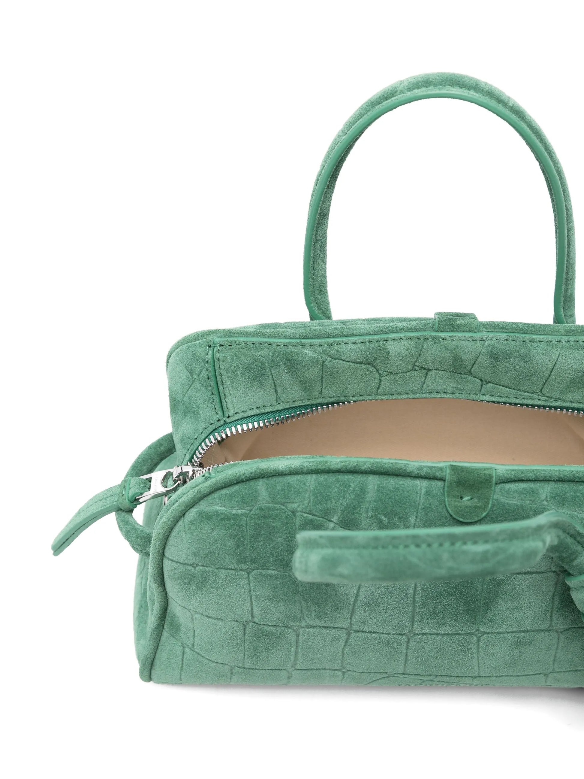 Jacquemus Le Petit Turismo Suede, GREEN, SUEDE, Handbag