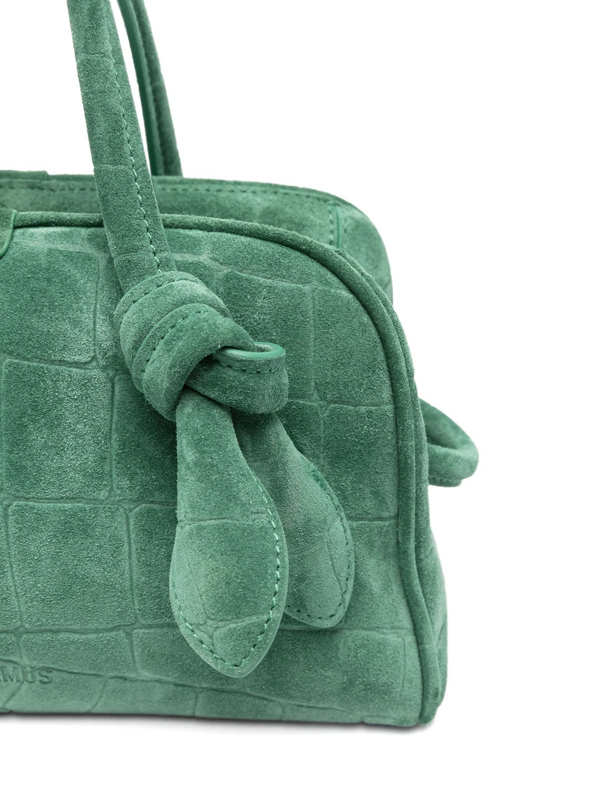 Jacquemus Le Petit Turismo Suede, GREEN, SUEDE, Handbag