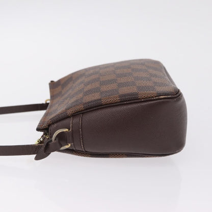 Louis Vuitton Trousse Make Up Damier, Brown, Canvas, Clutch