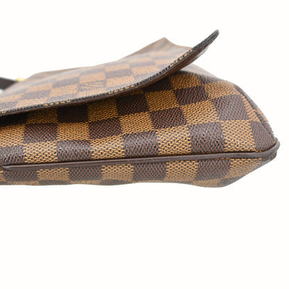 Louis Vuitton Musette Tango Damier Ebene, Brown, Canvas, Shoulder Bag