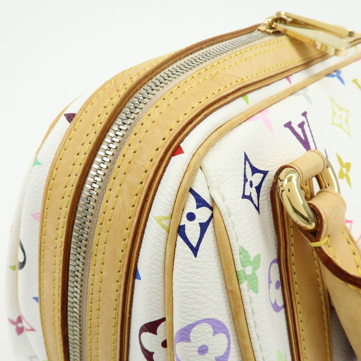 Louis Vuitton Priscilla Monogram Multicolor, White, Canvas, Handbag