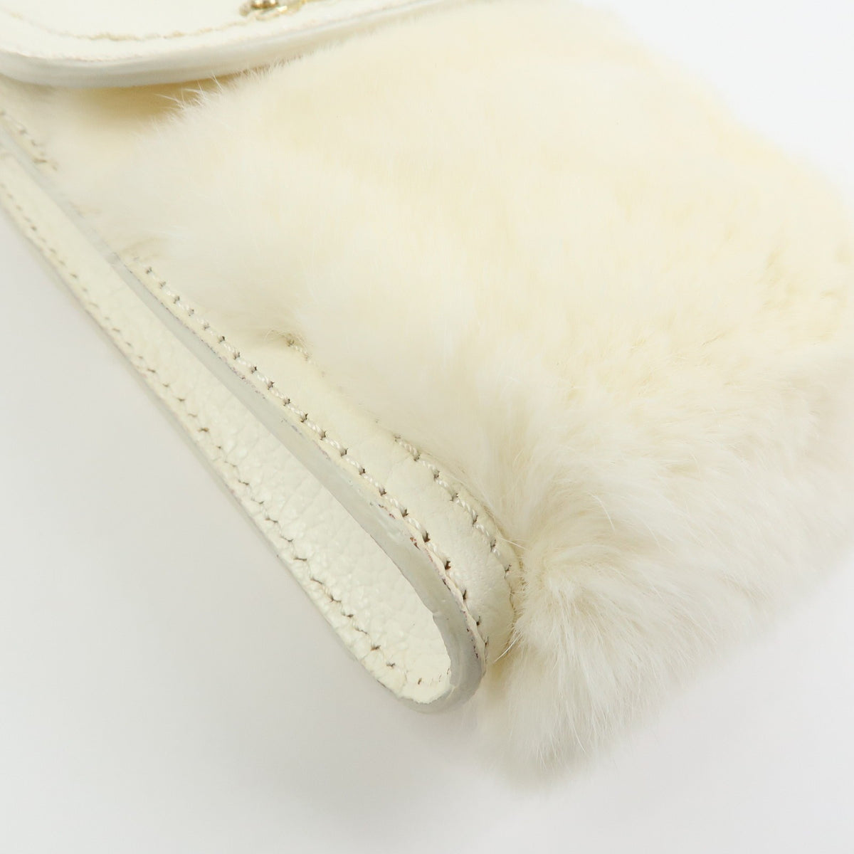 Celine Triomphe Leather, Beige, Leather, Shoulder Bag