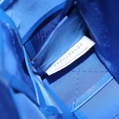 Bottega Veneta Cassette Maxi Intrecciato Leather, Blue, Leather, Crossbody Bag