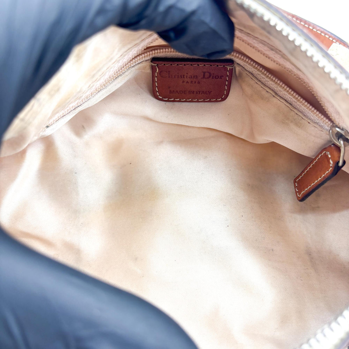 Christian Dior Vintage Trotter Romantique Boston Diorissimo Coated Canvas, Brown, Canvas, Handbag