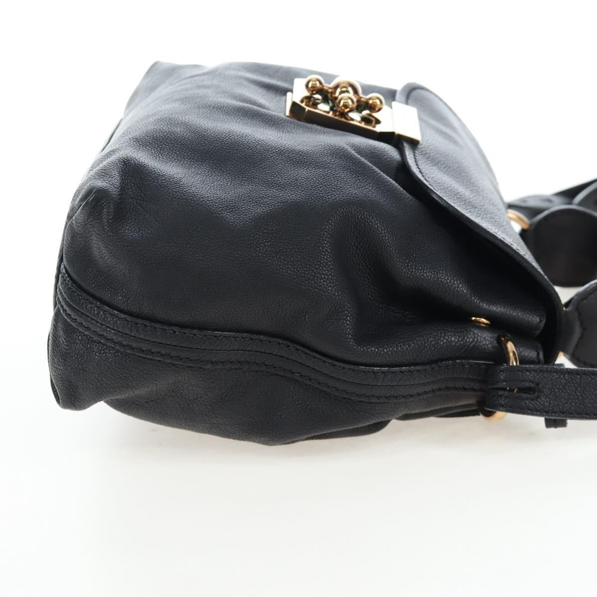 Chloe Elsie Convertible Satchel Leather, Black, Leather, Handbag