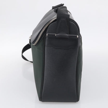 Louis Vuitton Taimyr Messenger Taiga Leather and Canvas, Gray, Leather, Handbag