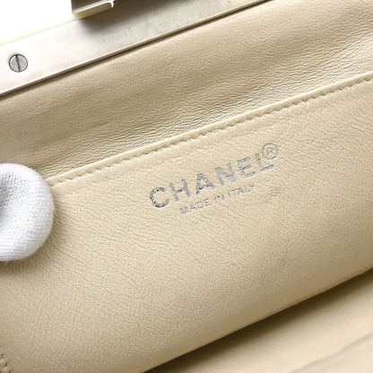 Chanel Chocolate Bar Frame Quilted Lambskin, Black, Leather, Shoulder Bag