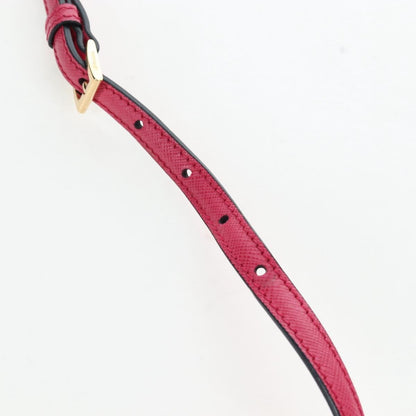 Prada Odette Top Handle Saffiano Leather, Pink, Leather, Handbag
