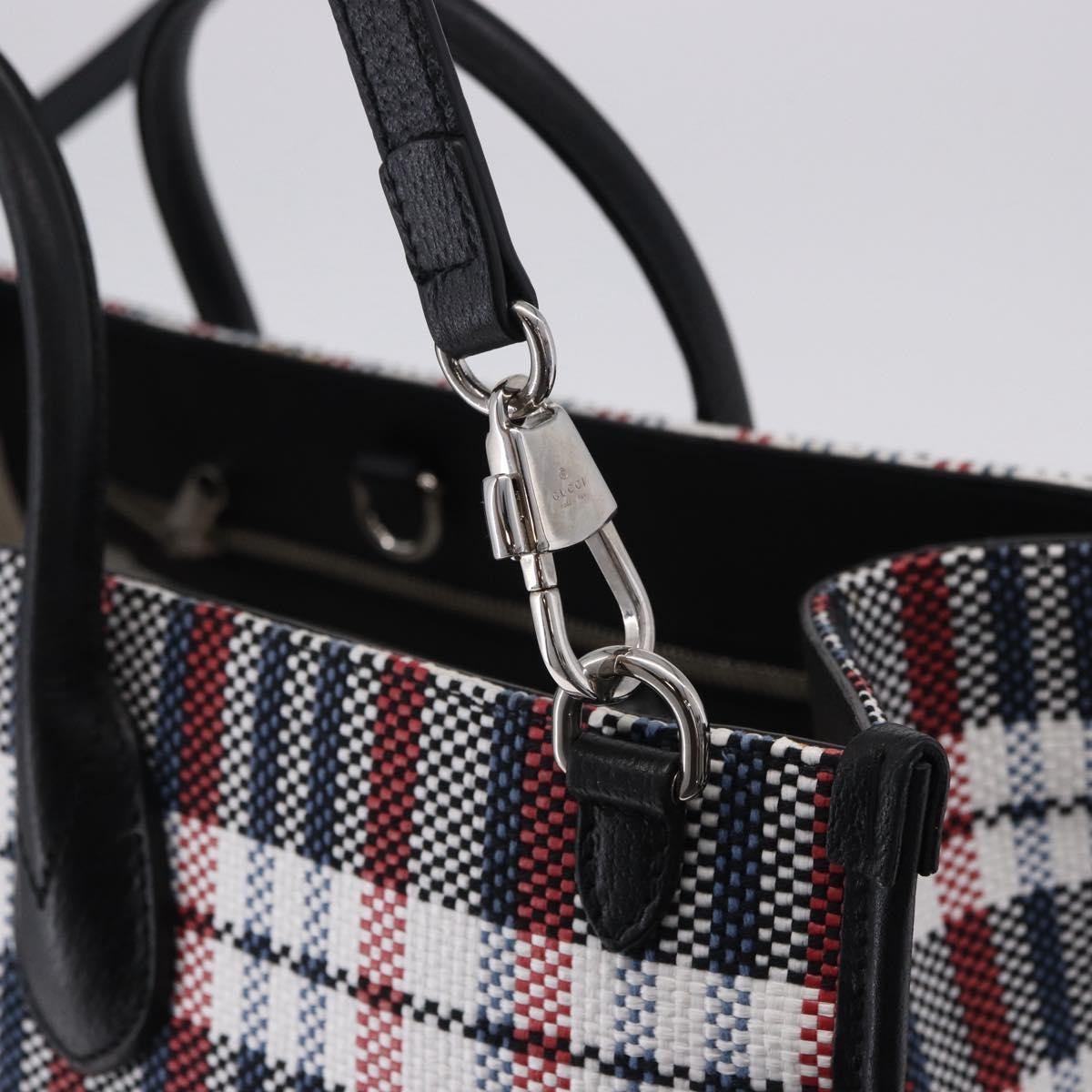 Gucci ICCUG Tote Embroidered Faux Raffia, Multicolour, Canvas, Tote Bag