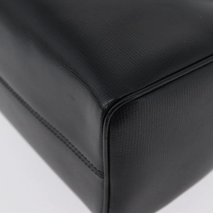 Celine Circle Logo Leather, Black, Leather, Shoulder Bag