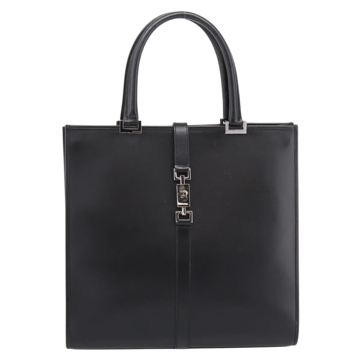 Gucci Jackie Leather, Black, Leather, Tote Bag