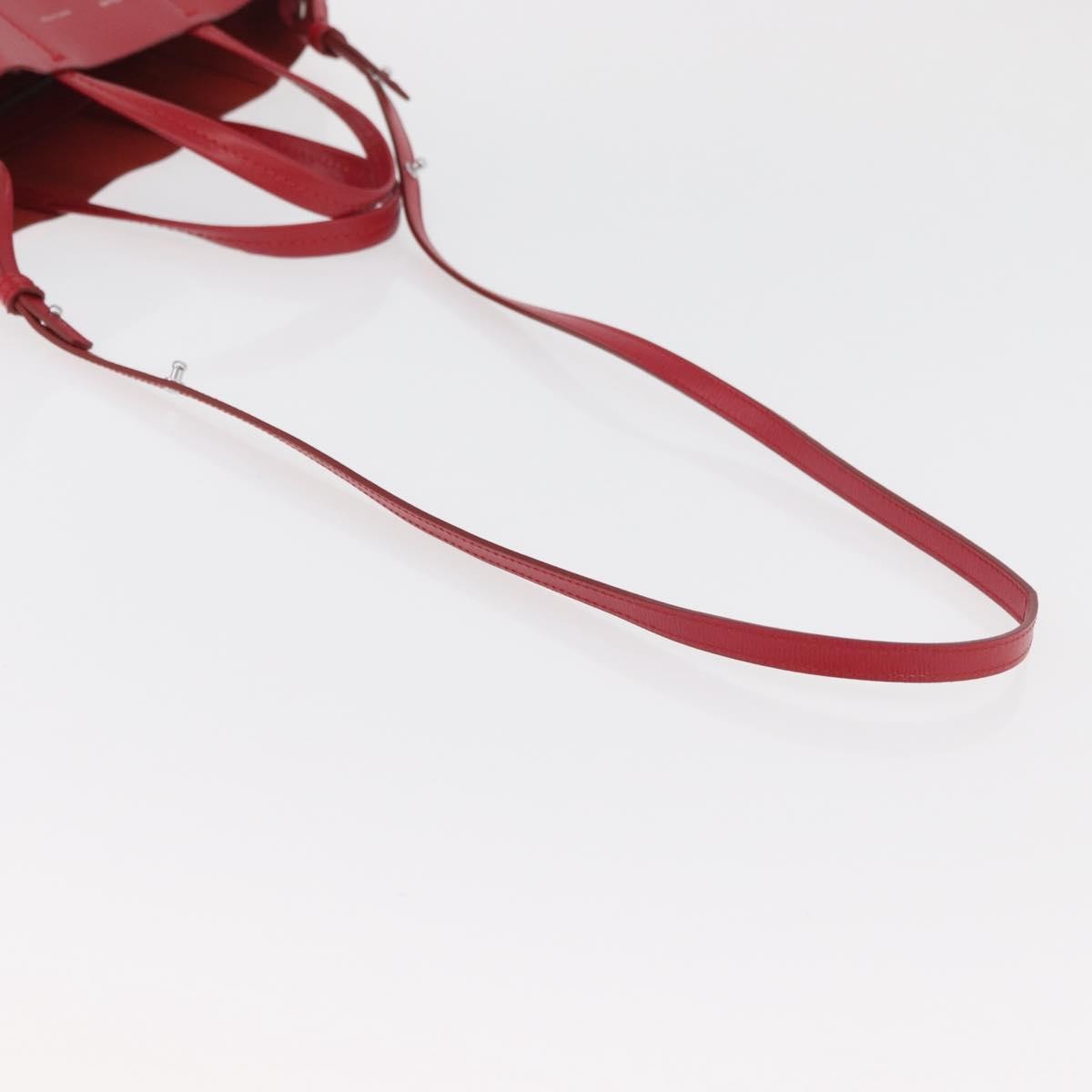 Celine Vertical Cabas Leather, Red, Leather, Tote Bag