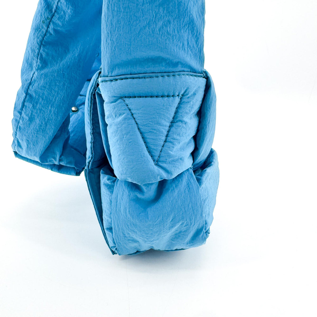 Bottega Veneta Padded Tech Cassette Intrecciato Nylon, Blue, Nylon, Crossbody Bag