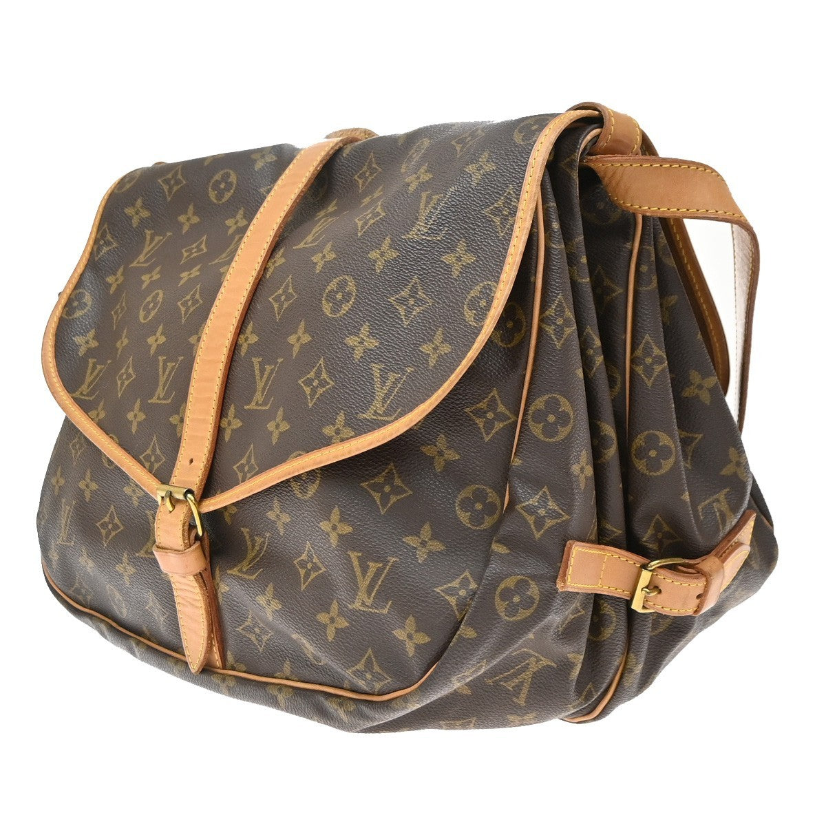 Louis Vuitton Saumur Monogram Canvas, Brown, Canvas, Shoulder Bag