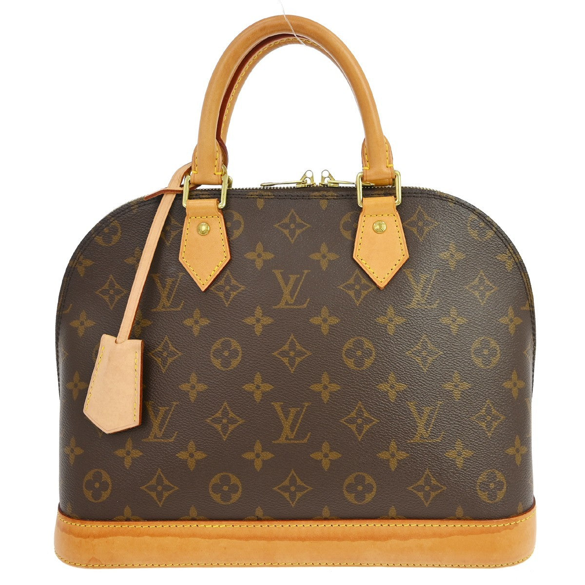 Louis Vuitton Alma Monogram Canvas, Brown, Canvas, Handbag