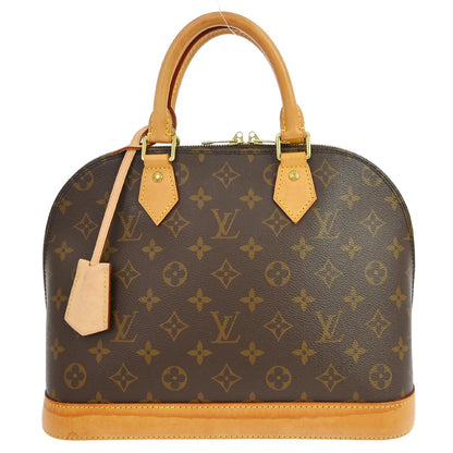 Louis Vuitton Alma Monogram Canvas, Brown, Canvas, Handbag