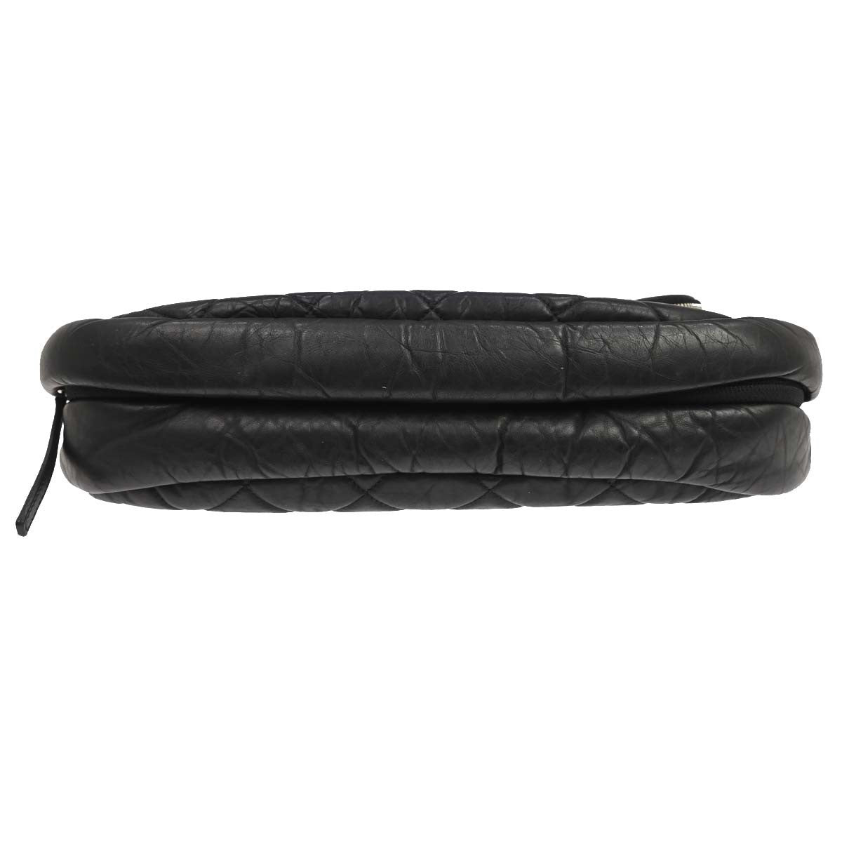 Chanel Expandable Flap Messenger Quilted Aged Calfskin, Black, Leather, Shoulder Bag