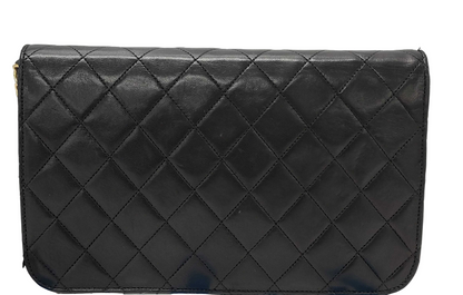 Chanel Wallet on Chain Quilted Velvet, BLACK, LEATHER, Handbag