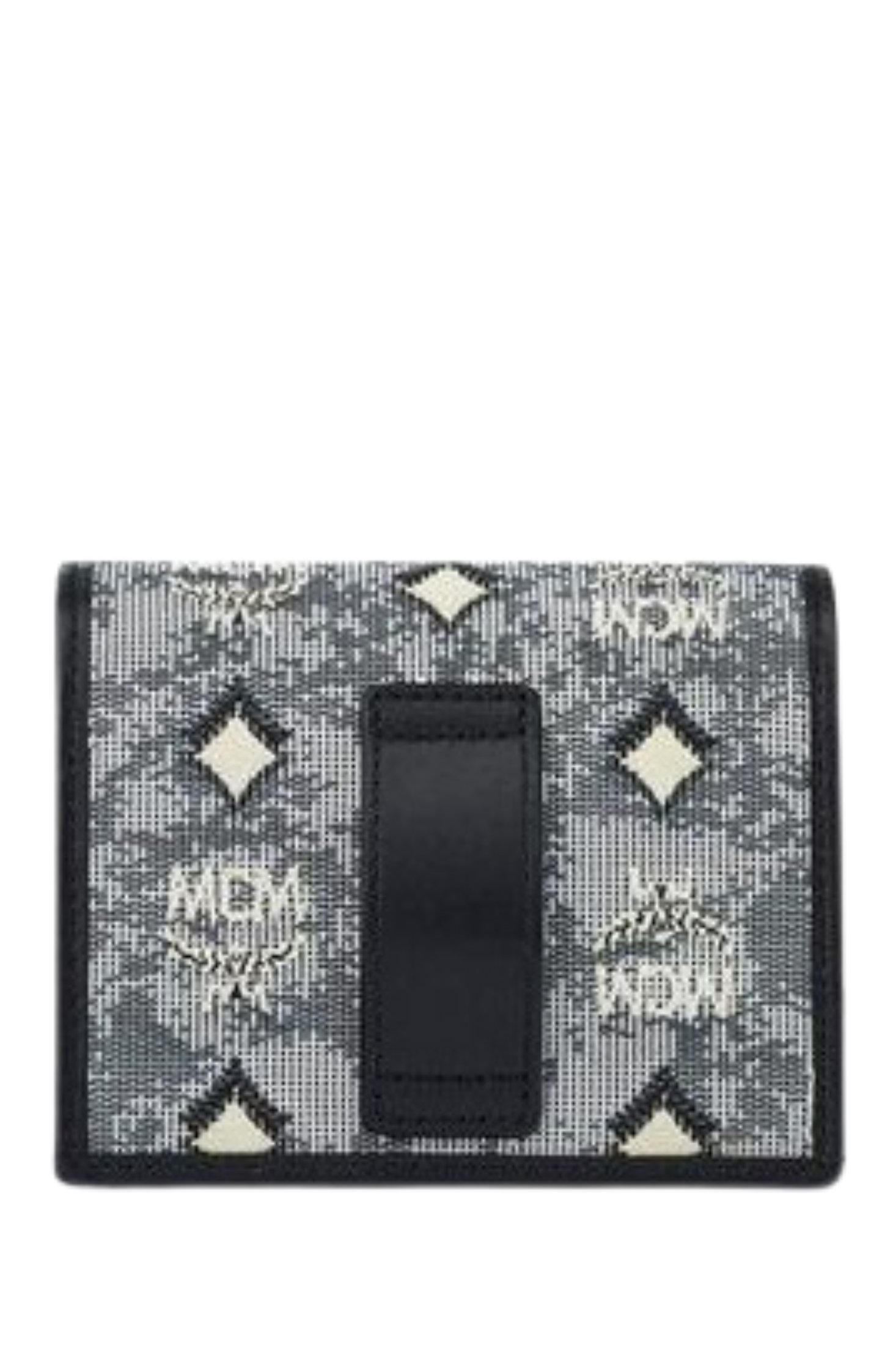 MCM MINI CHAIN WALLET IN VINTAGE JACQUARD MONOGRAM GREY-BLACK – Enzo  Clothing Store