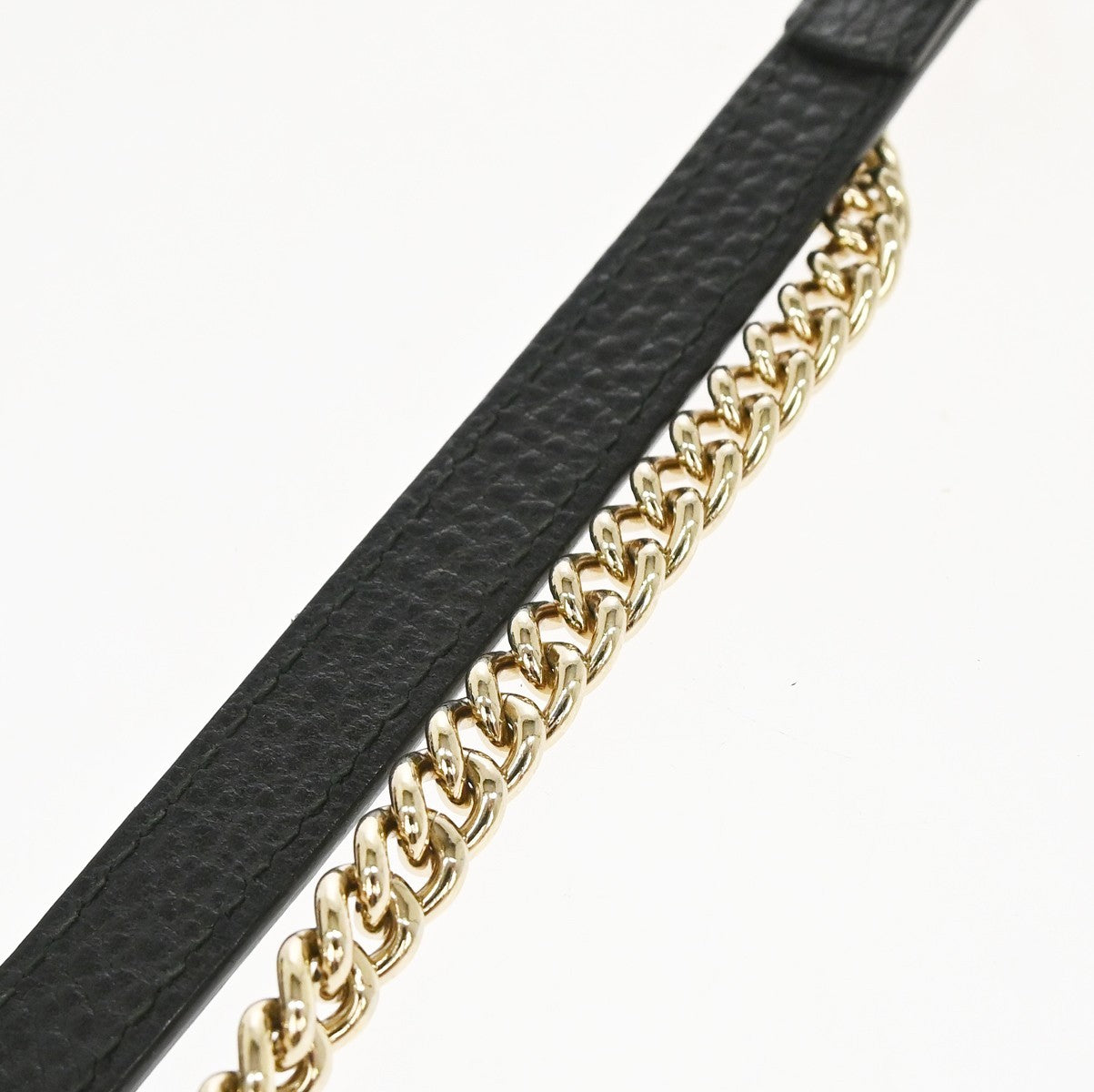 Gucci Interlocking Leather, Black, Leather, Shoulder Bag