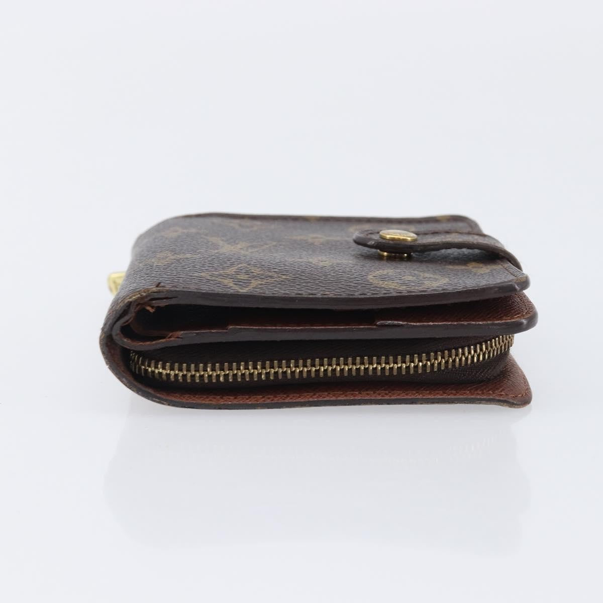 Louis Vuitton Compact Zippe Monogram Canvas, Brown, Canvas, Wallet